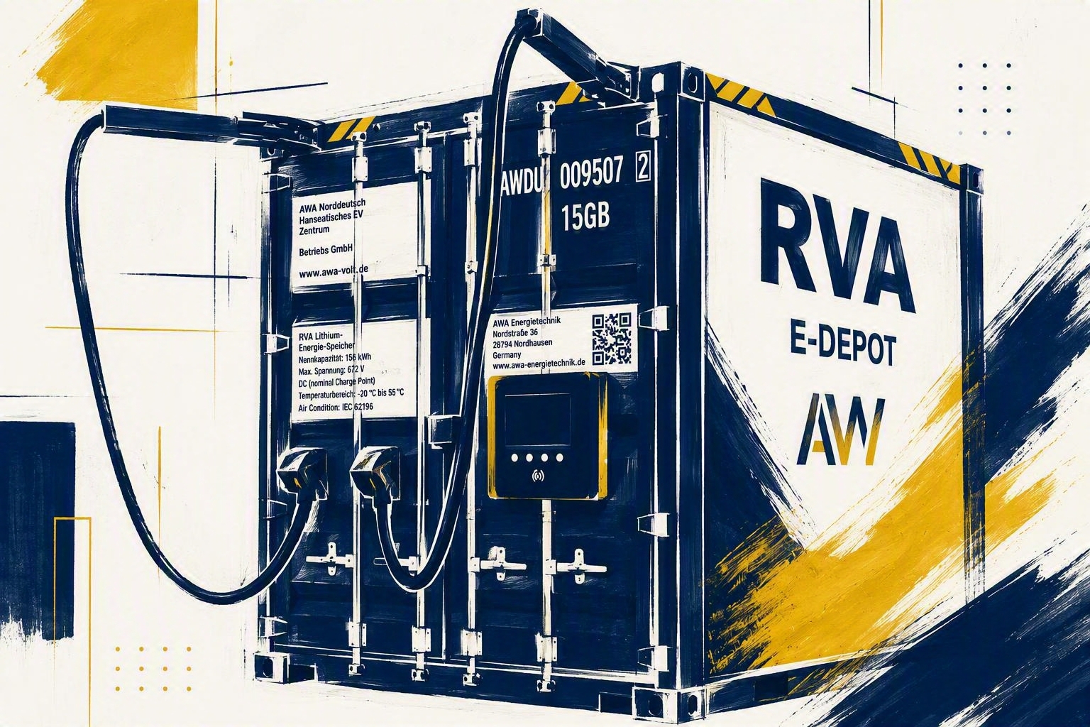 RVA E-DEPOT Ladecontainer mit Ladekabeln